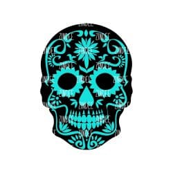 Sugar Skull – Acrylic Badge Reel Blank (2") No Hole | Optional Sticker or UV DTF