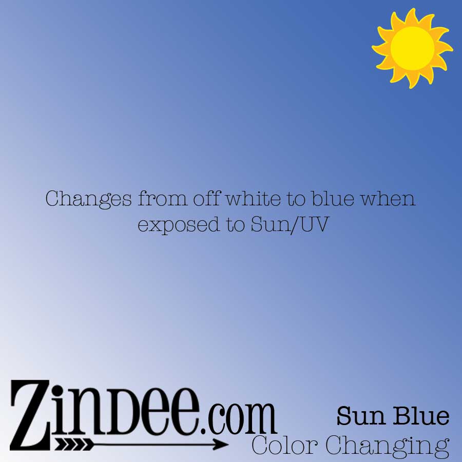 Sun Blue Color Changing Adhesive Vinyl