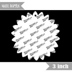 Sunflower acrylic blank (3 inch) WHITE