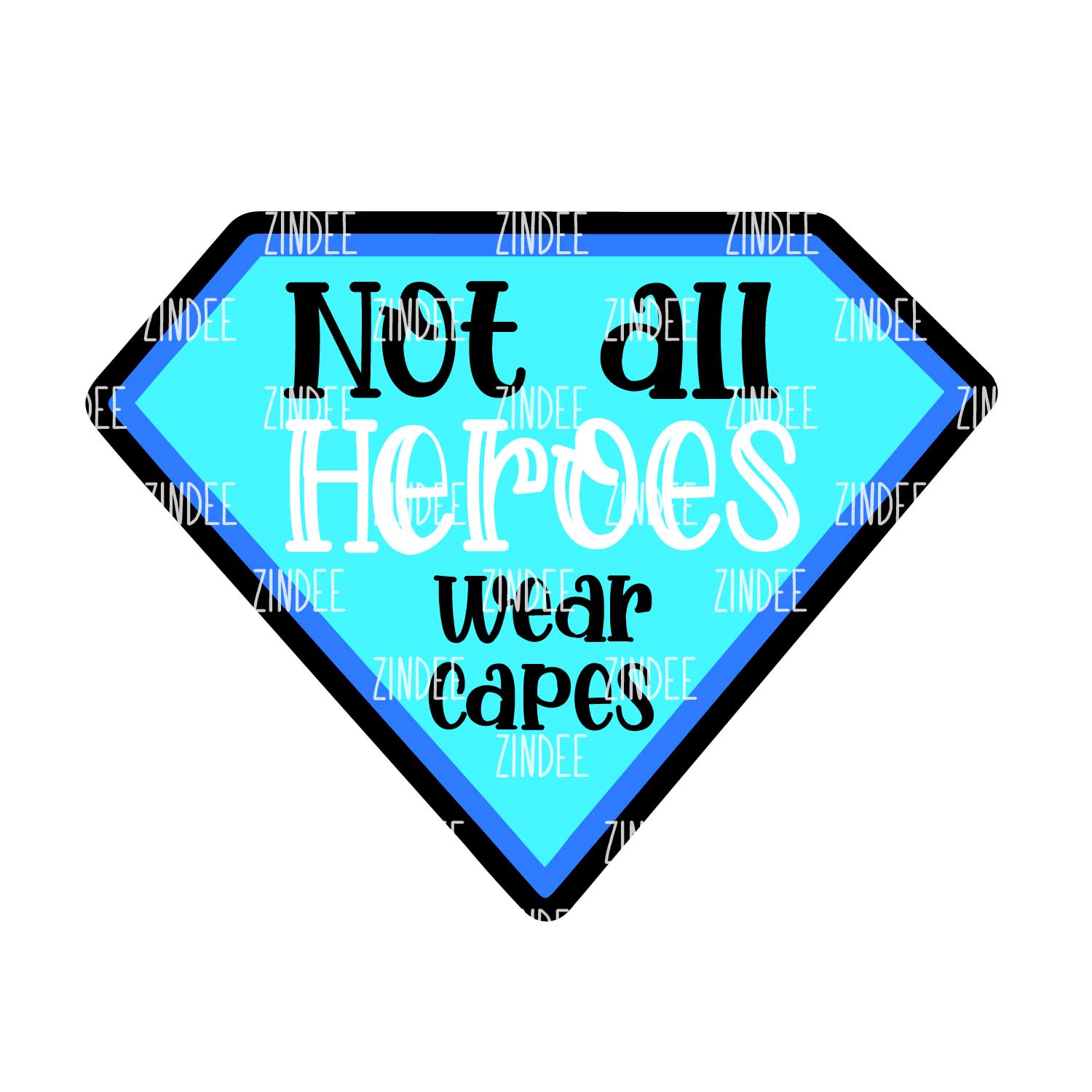 Superhero Acrylic Blank- Sticker- UV DTF (3 inch)