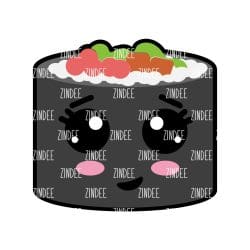 Sushi Roll – Acrylic Badge Reel Blank (2") No Hole | Optional Sticker or UV DTF