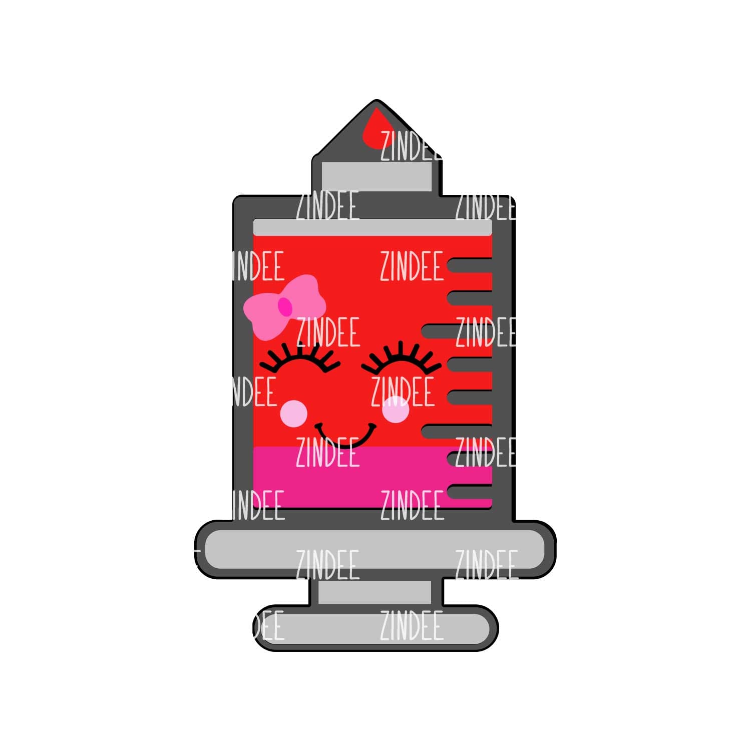 Syringe Acrylic Blank- Sticker- UV DTF (2 inch) NO HOLE