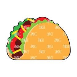 Taco – Acrylic Keychain Blank (3") | Optional Sticker or UV DTF
