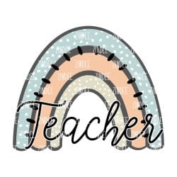 Teacher Boho Rainbow (Sublimation Transfer)