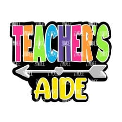 Teacher's Aide – Acrylic Badge Reel Blank (2") No Hole | Optional Sticker or UV DTF