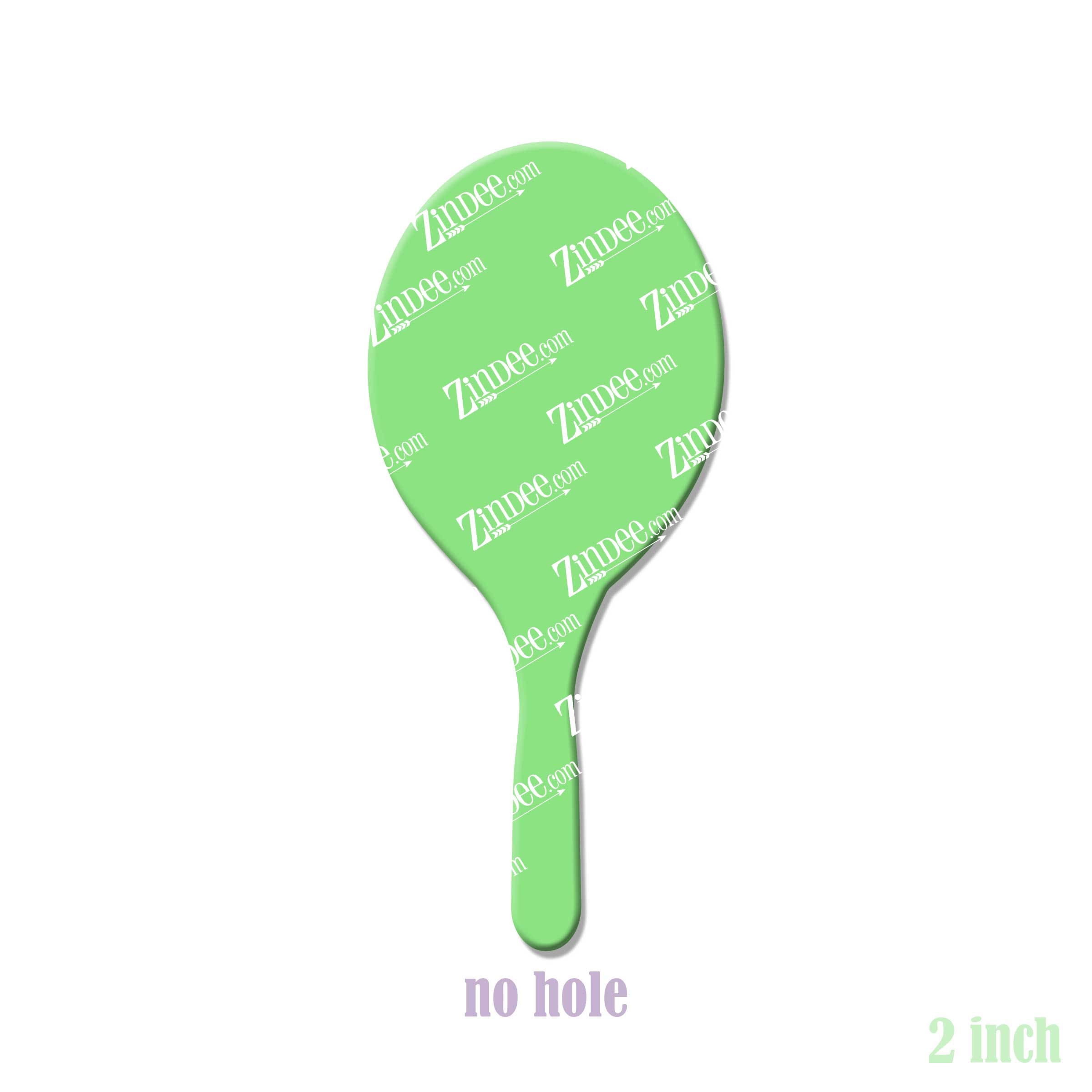 Tennis Racquet acrylic blank (2 inch) NO HOLE (5 piece minimum)