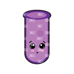 Test Tube – Acrylic Badge Reel Blank (2") No Hole | Optional Sticker or UV DTF