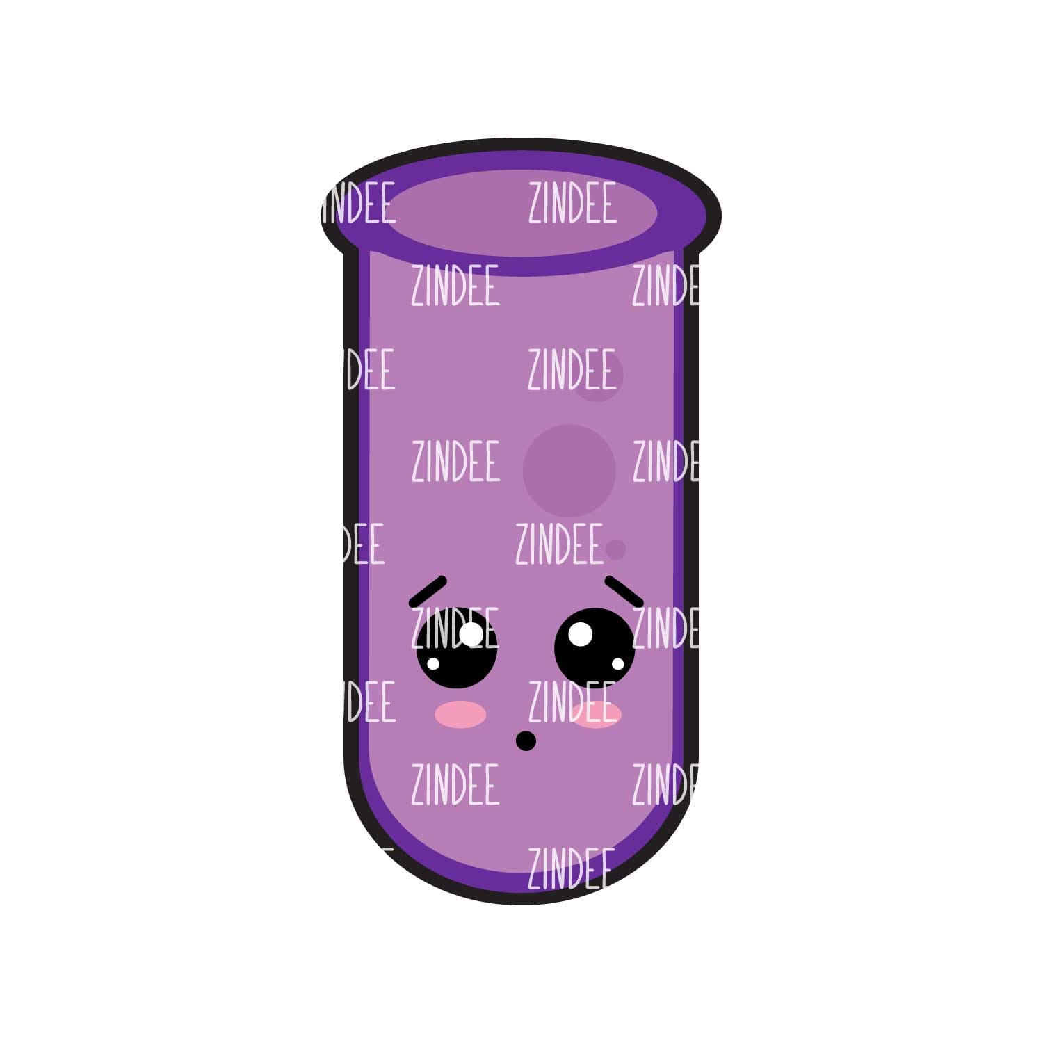 Test Tube Acrylic Blank- Sticker- UV DTF (2 inch) NO HOLE