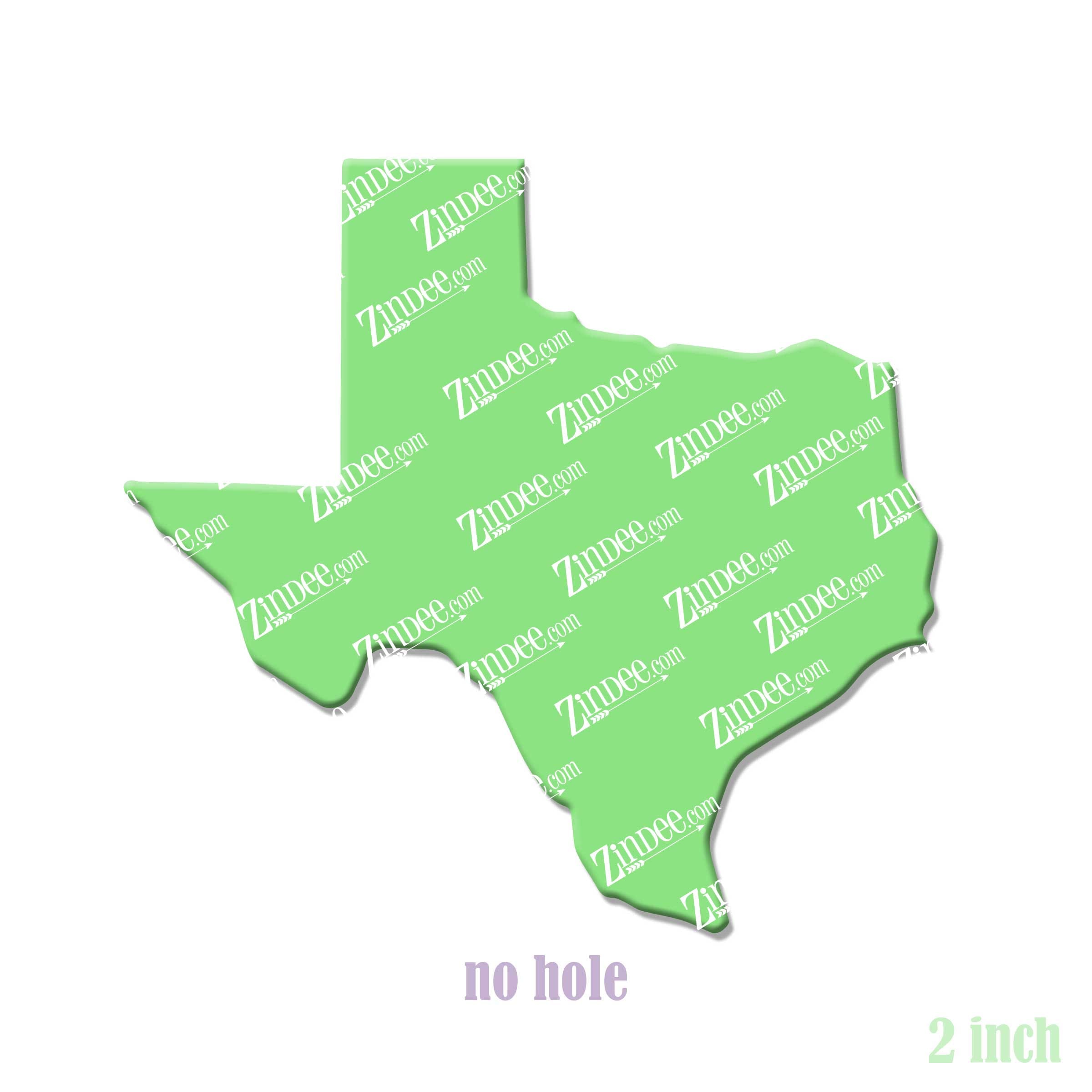 Alternative view of Texas Acrylic Blank- Sticker- UV DTF (2 inch) NO HOLE