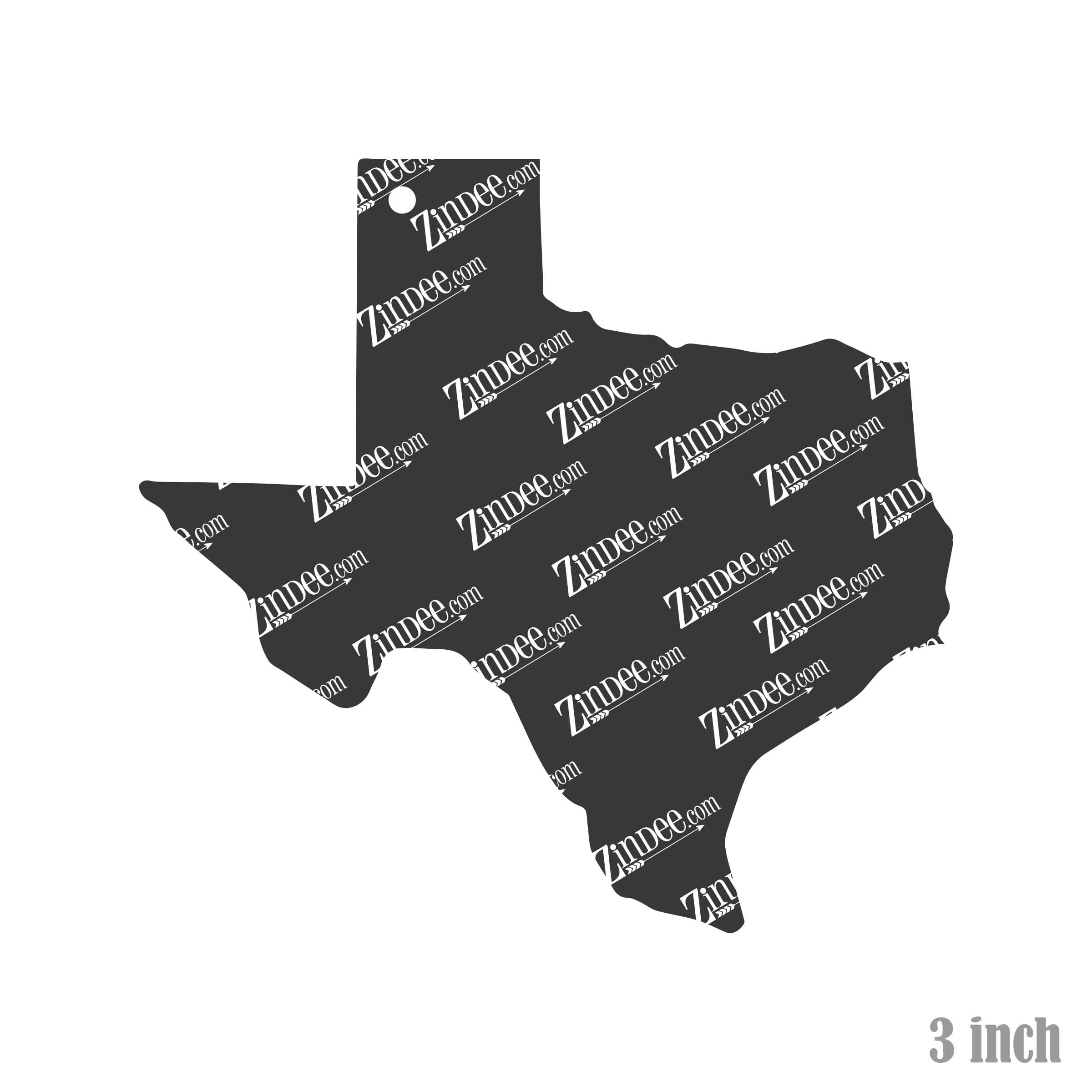 Alternative view of Texas Acrylic Blank- Sticker- UV DTF (3 inch)