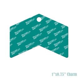 Thick Chevron Charm acrylic blank 1" (10 Pack) 1 hole