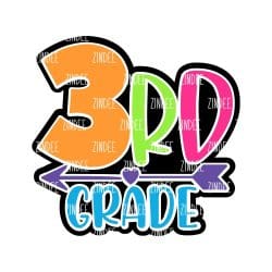Third Grade – Acrylic Badge Reel Blank (2") No Hole | Optional Sticker or UV DTF