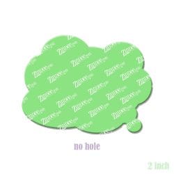Alternative view of Thought Bubble – Acrylic Badge Reel Blank (2") No Hole | Optional Sticker or UV DTF