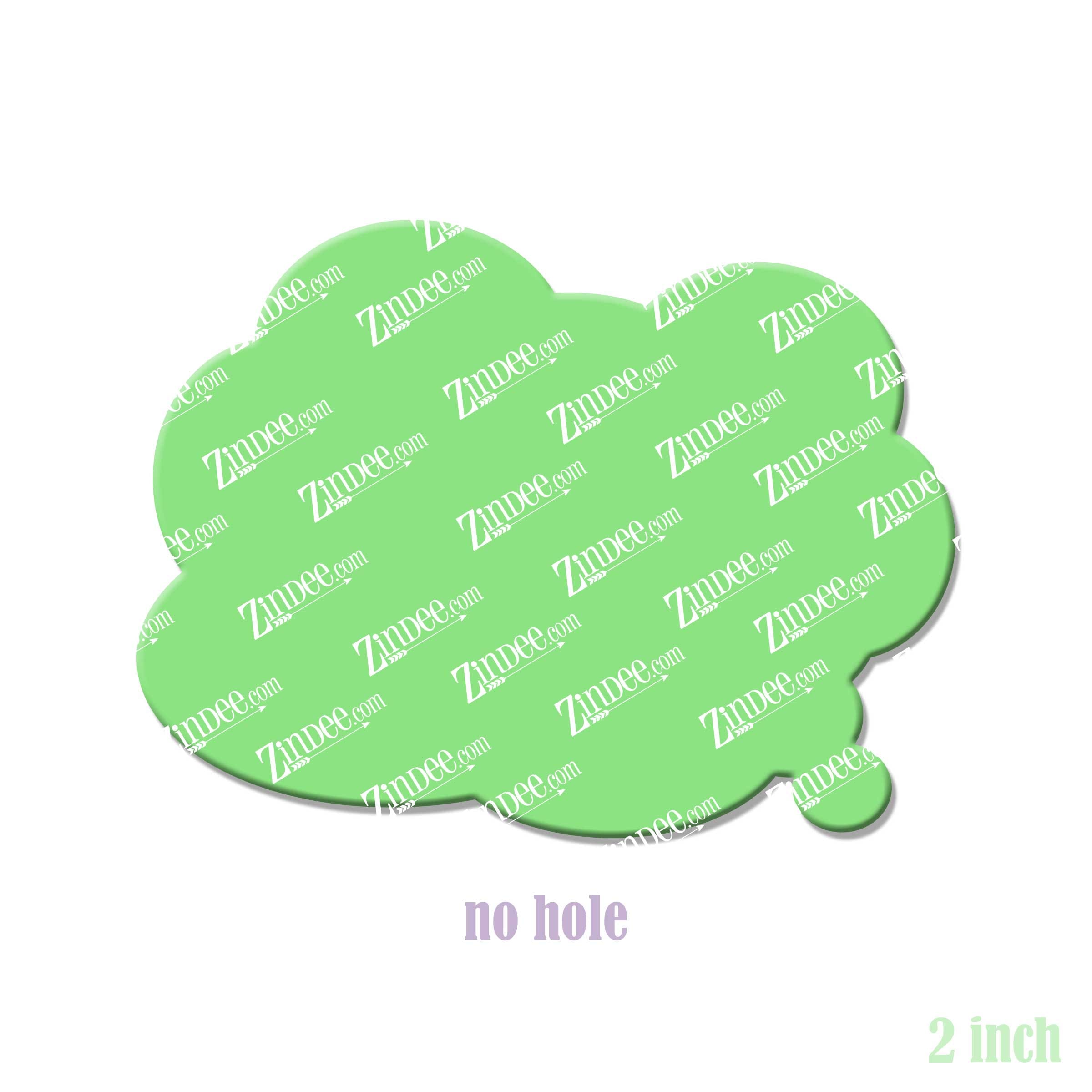 Alternative view of Thought Bubble Acrylic Blank- Sticker- UV DTF (2 inch) NO HOLE
