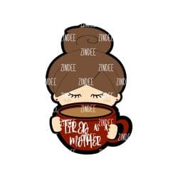 Tired as a Mother (bun style) – Acrylic Badge Reel Blank (2") No Hole | Optional Sticker or UV DTF
