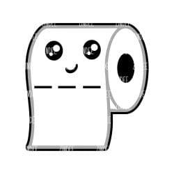 Toilet Paper – Acrylic Keychain Blank (3") | Optional Sticker or UV DTF