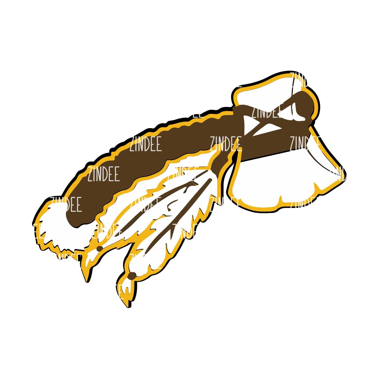 Alternative view of Tomahawk acrylic blank (3 inch)