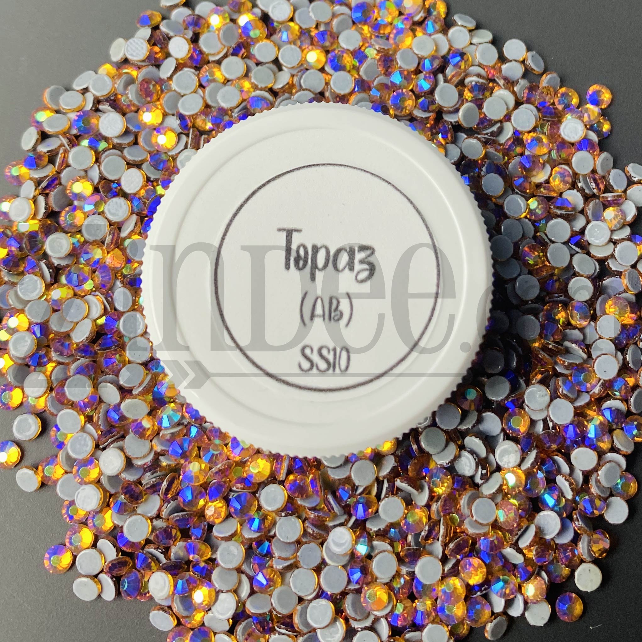 Topaz AB Hotfix Rhinestone ss10 (machine cut) 10 Gross