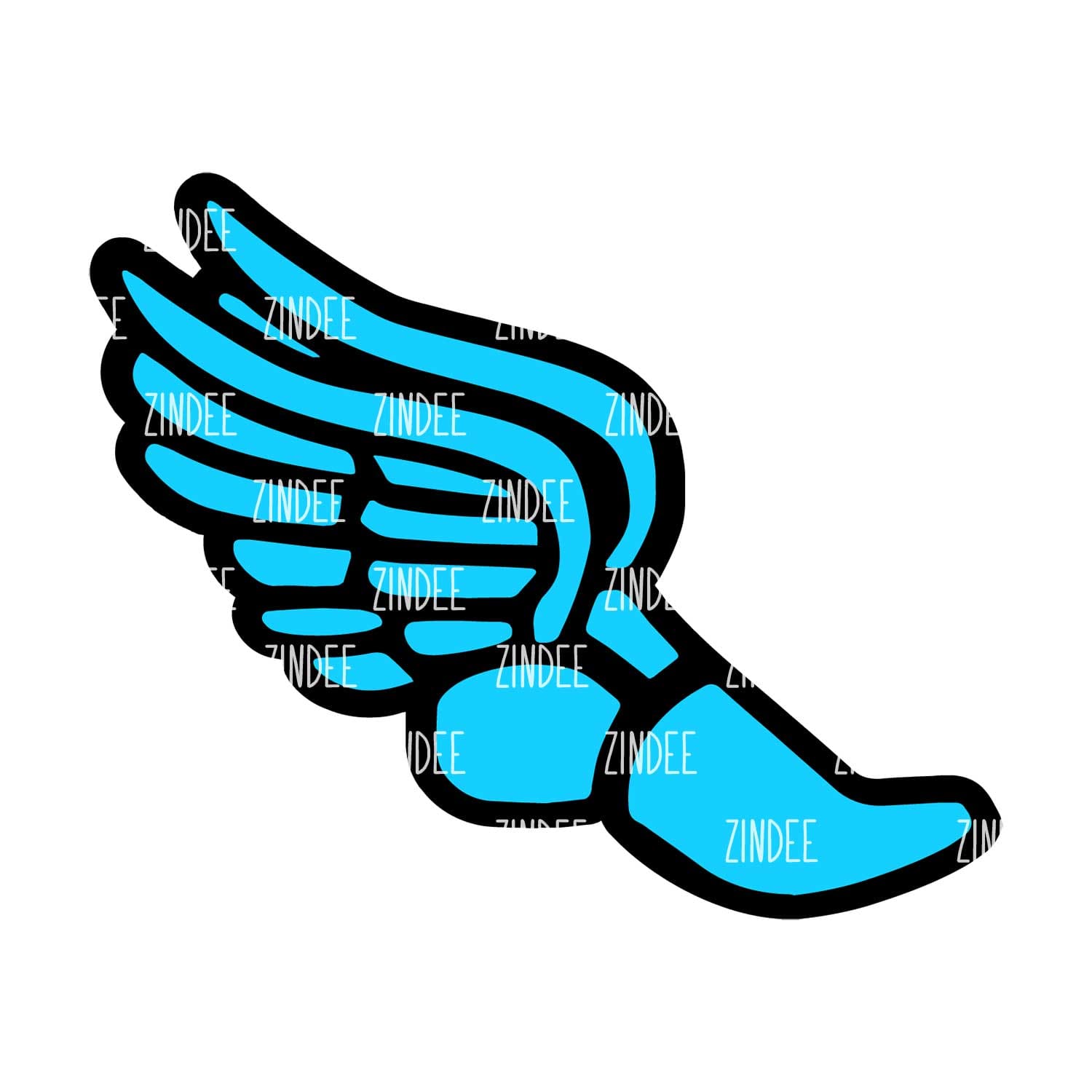 Track Shoe with Wings Acrylic Blank- Sticker- UV DTF (3 inch)