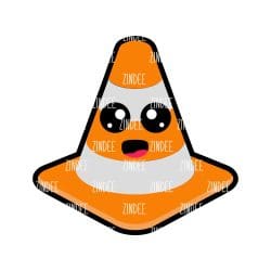 Traffic Cone Acrylic Blank- Sticker- UV DTF (1.5 inch)