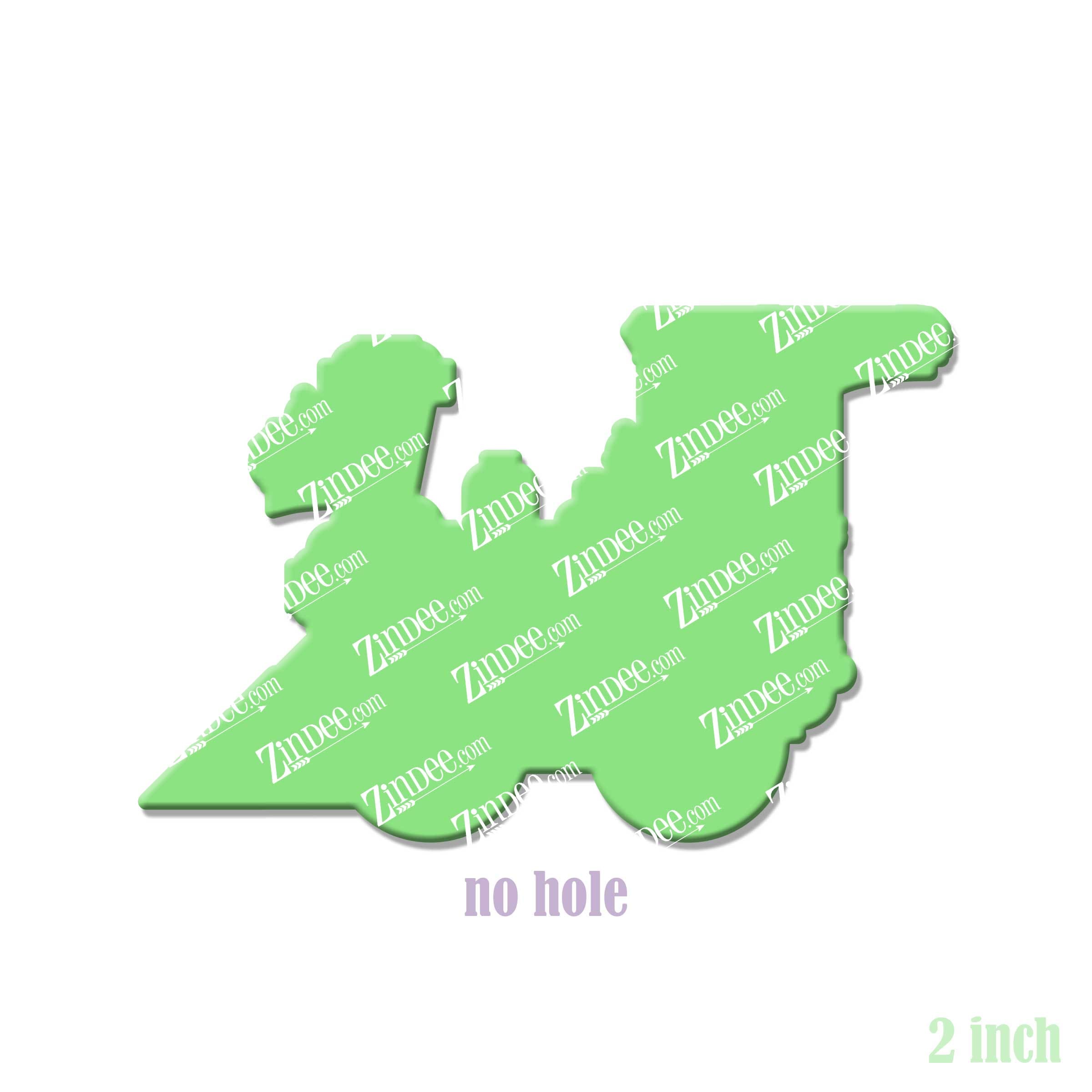 Train acrylic blank (2 inch) NO HOLE (10 PIECE MINIMUM)