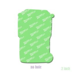Trash Can acrylic blank (2 inch) NO HOLE (5 piece minimum)