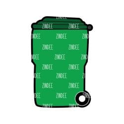 Trash Can acrylic blank (2 inch) NO HOLE (5 piece minimum) - Image 2