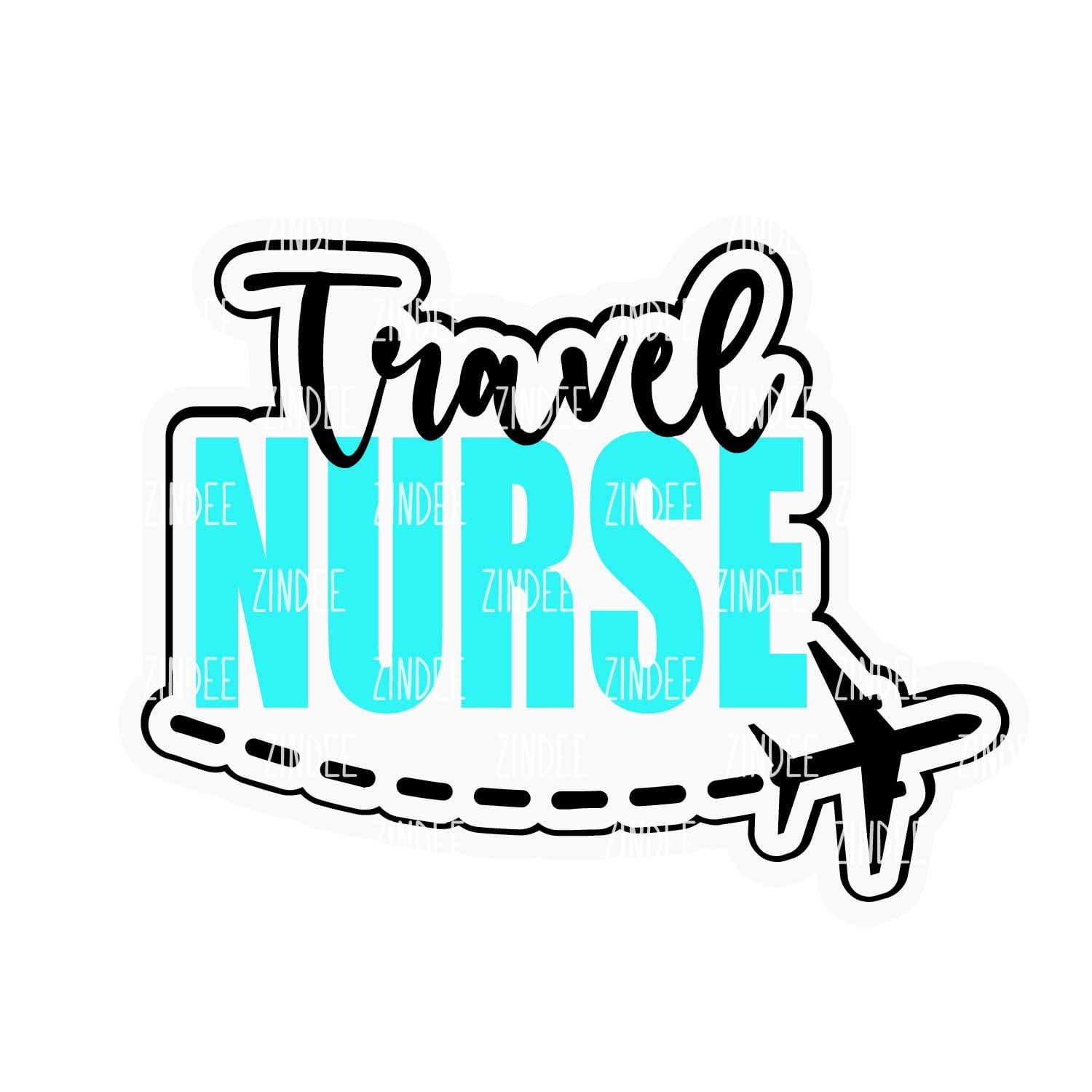 Travel Nurse Acrylic Blank- Sticker- UV DTF (2 inch) NO HOLE