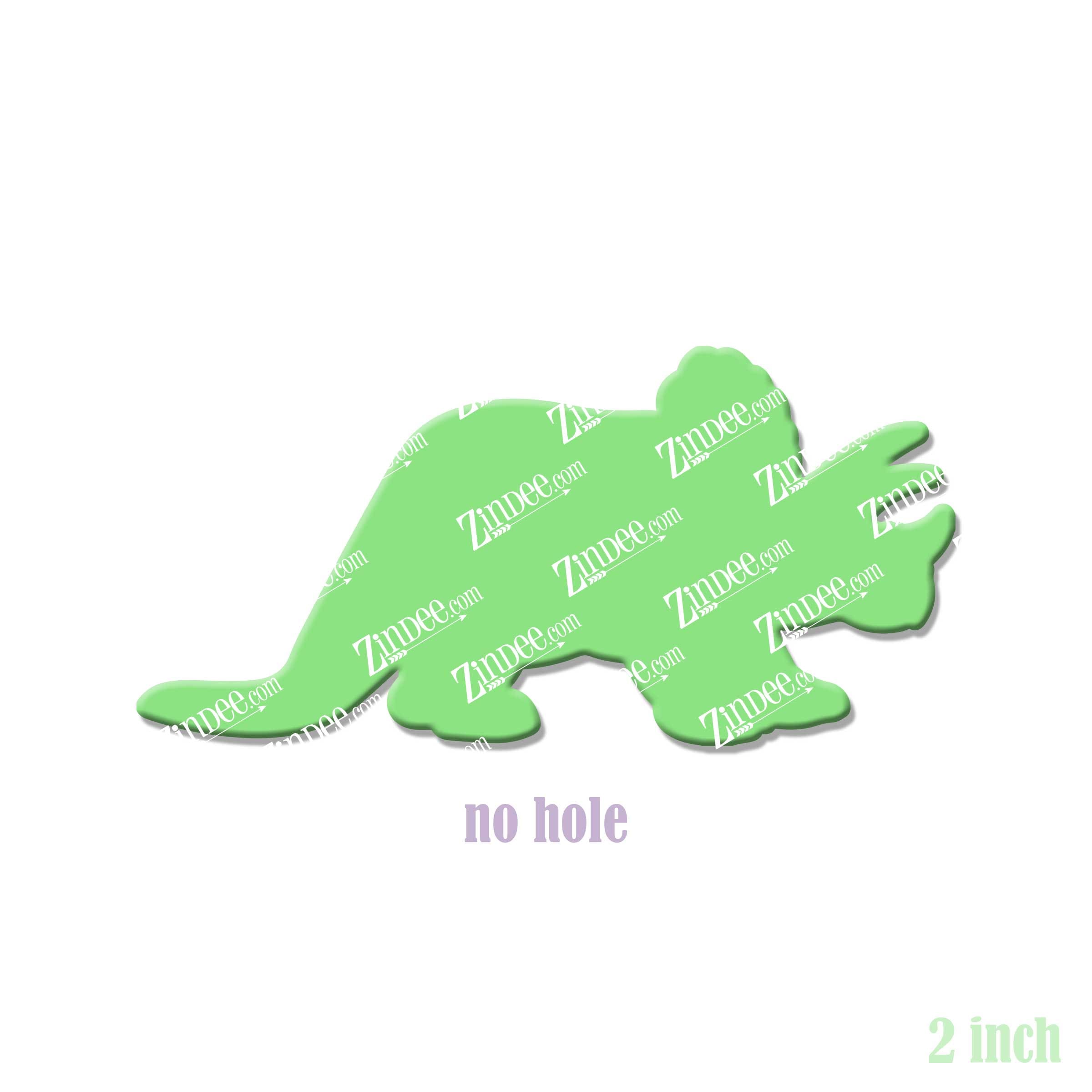 Triceratops acrylic blank (2 inch) NO HOLE