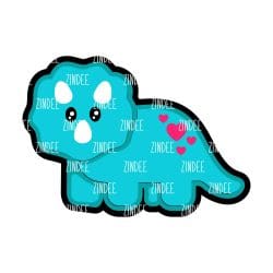 Triceratops (cute) Acrylic Blank- Sticker- UV DTF (1.5 inch)