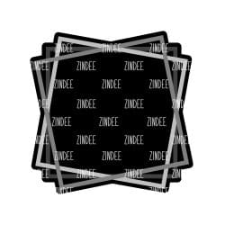 Triple Square Frame – Acrylic Badge Reel Blank (2") No Hole | Optional Sticker or UV DTF