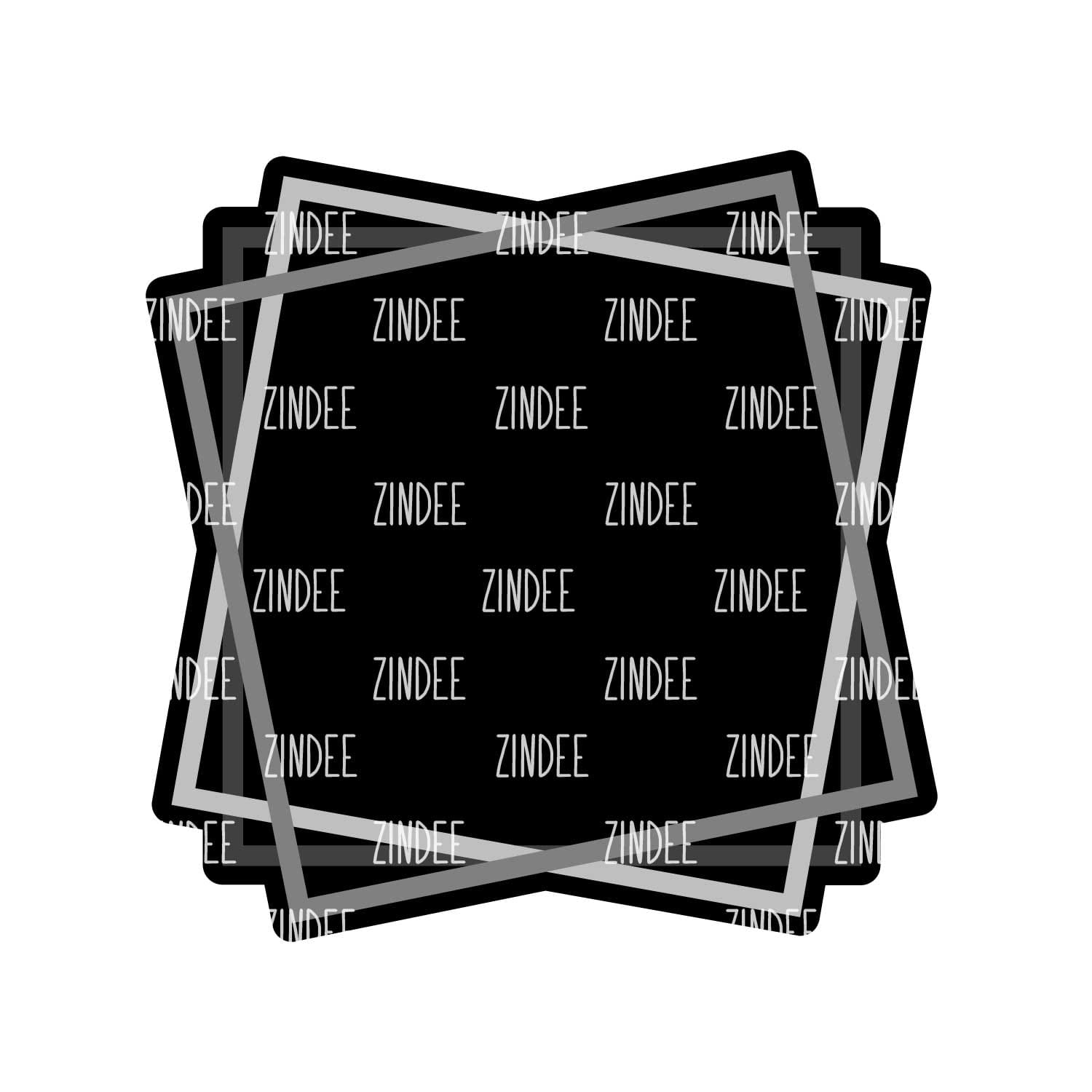 Triple Square Frame Acrylic Blank- Sticker- UV DTF (3 inch)