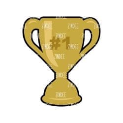 Alternative view of Trophy acrylic blank (2 inch) NO HOLE (5 piece minimum)