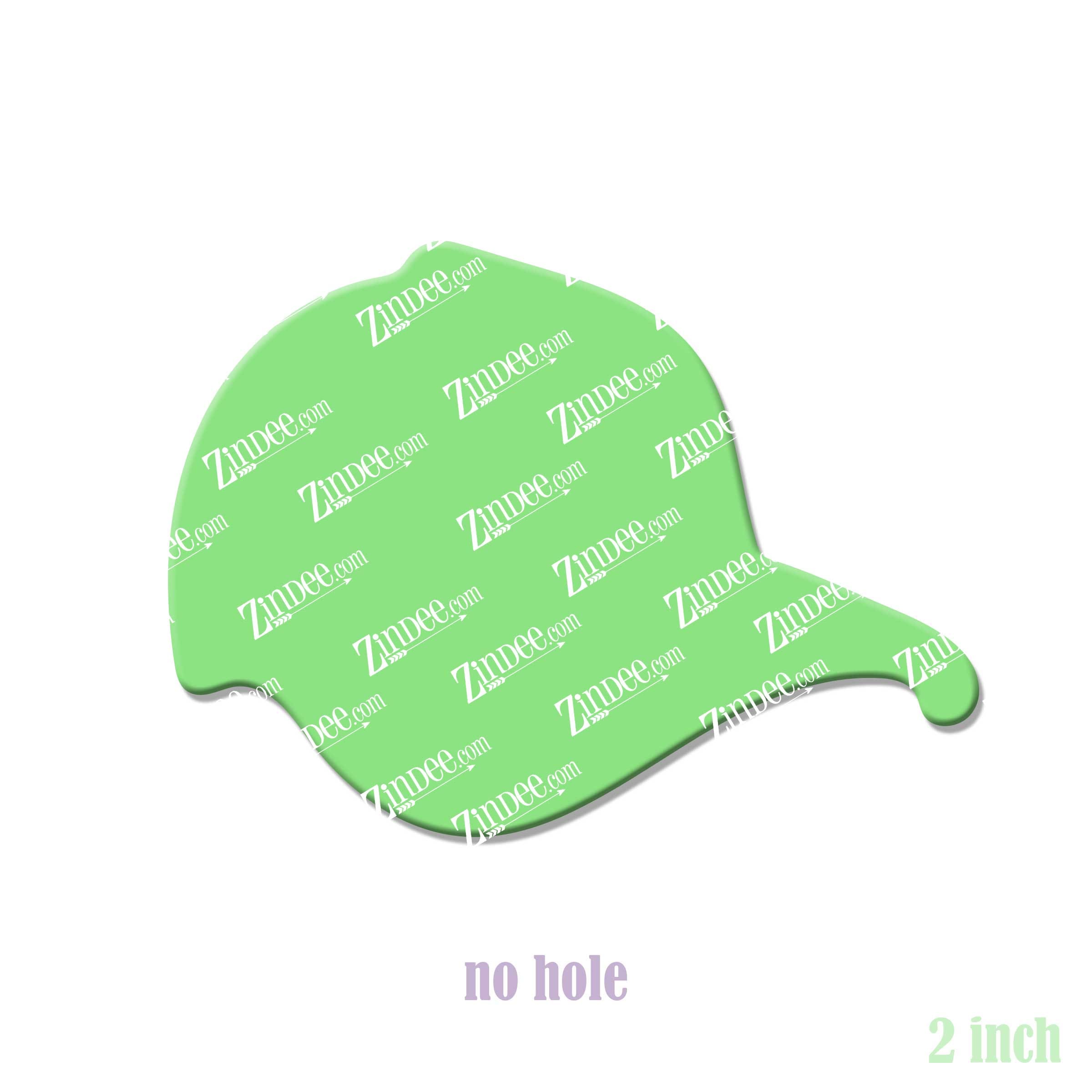 Alternative view of Trucker Cap Acrylic Blank- Sticker- UV DTF (2 inch) NO HOLE