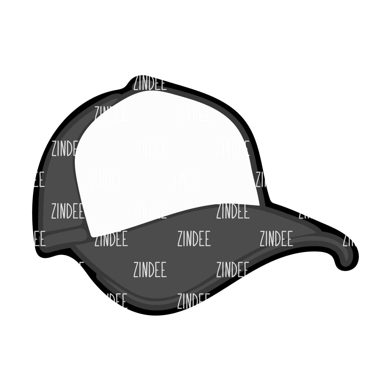 Trucker Cap Acrylic Blank- Sticker- UV DTF (3 inch)