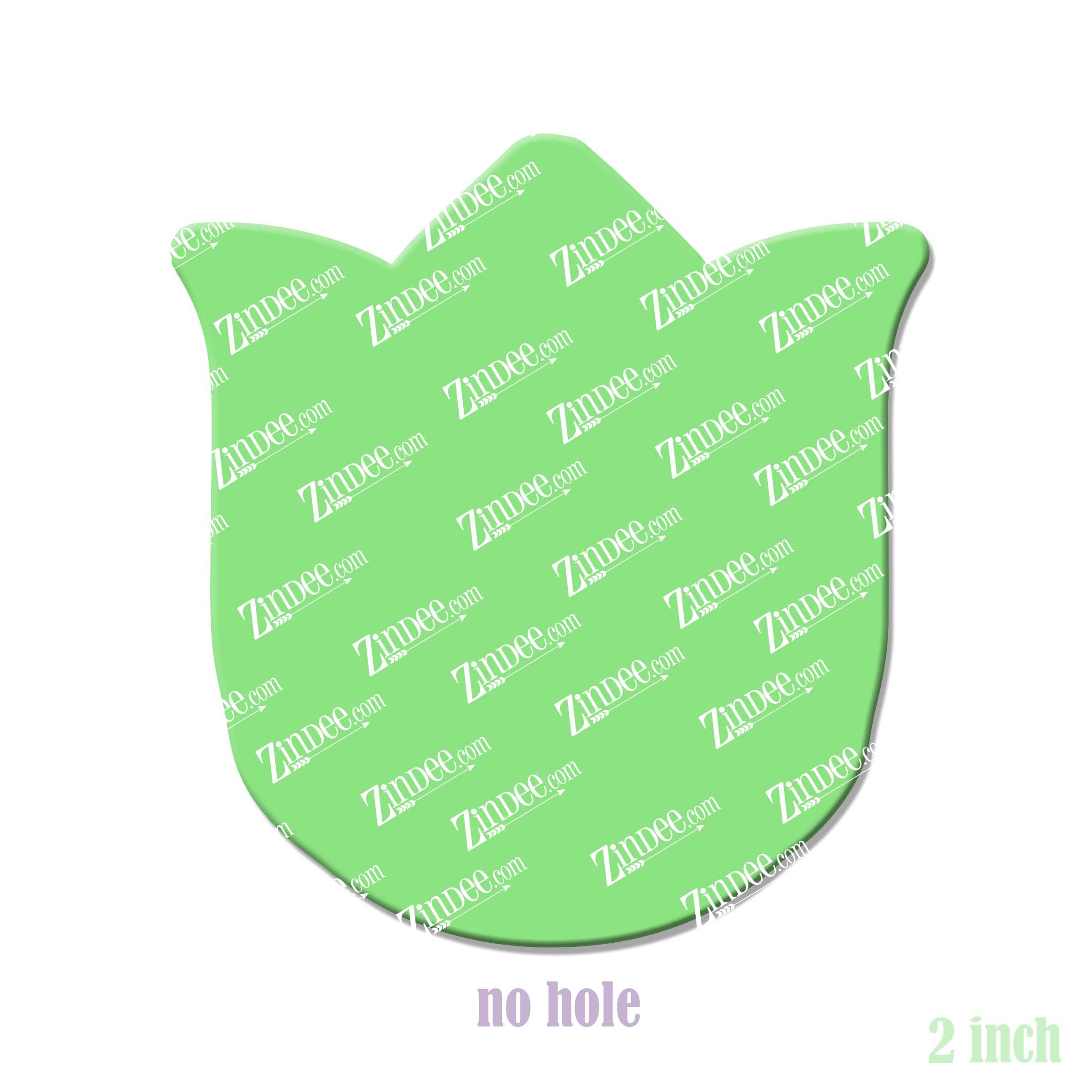 Alternative view of Tulip Acrylic Blank- Sticker- UV DTF (2 inch) NO HOLE