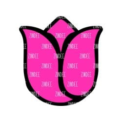 Tulip – Acrylic Badge Reel Blank (2") No Hole | Optional Sticker or UV DTF
