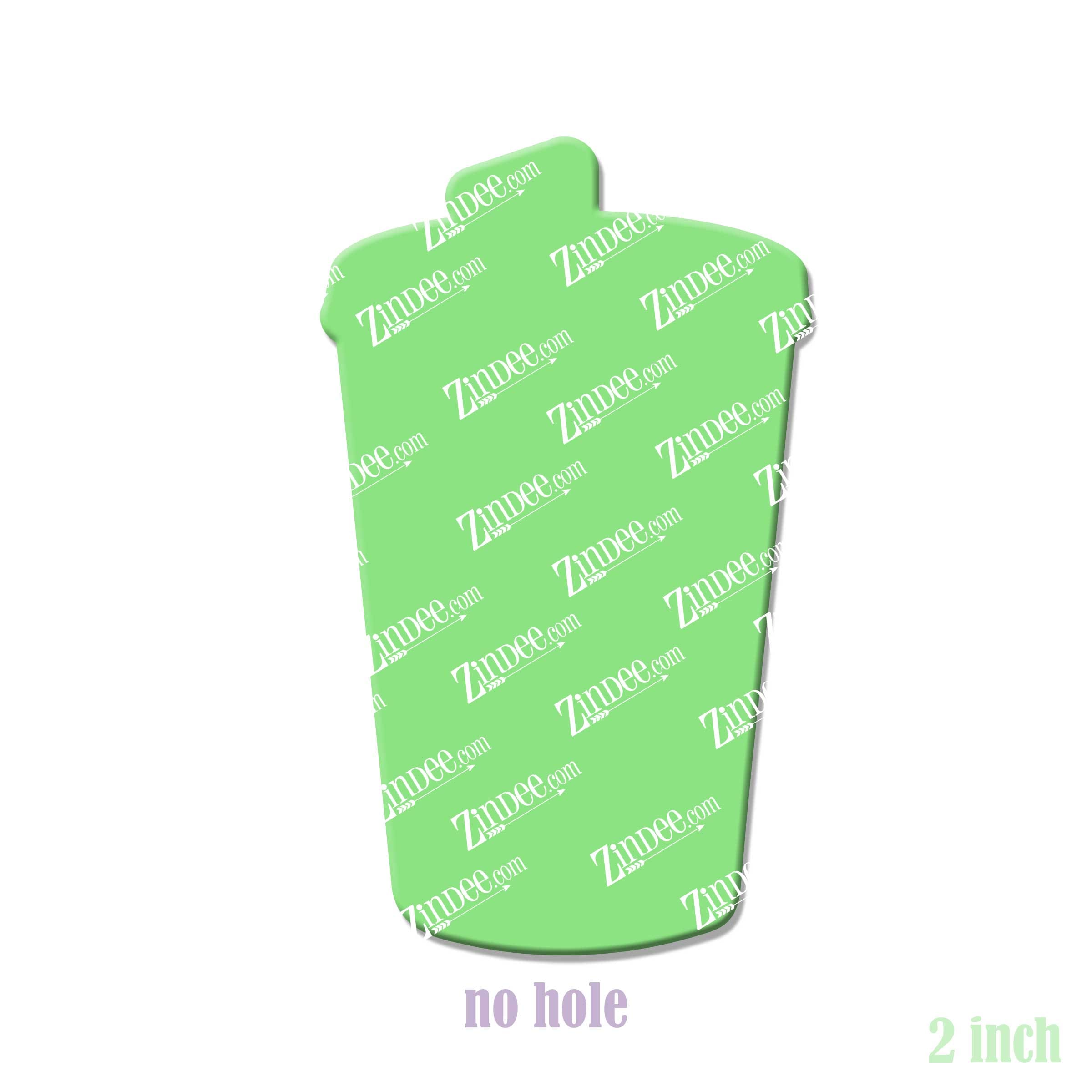 Tumbler with Straw acrylic blank (2 inch) NO HOLE