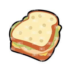 Alternative view of Turkey Sandwich acrylic blank (3 inch)