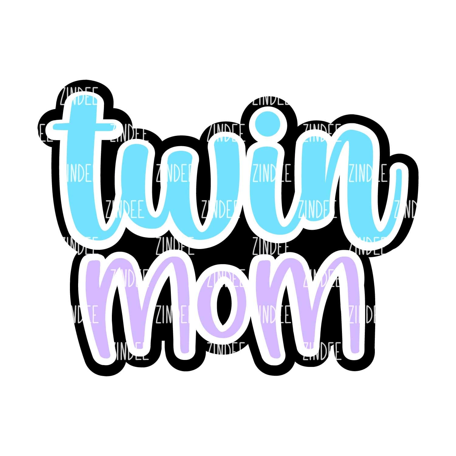 Alternative view of Twin Mom acrylic blank (2 inch) NO HOLE