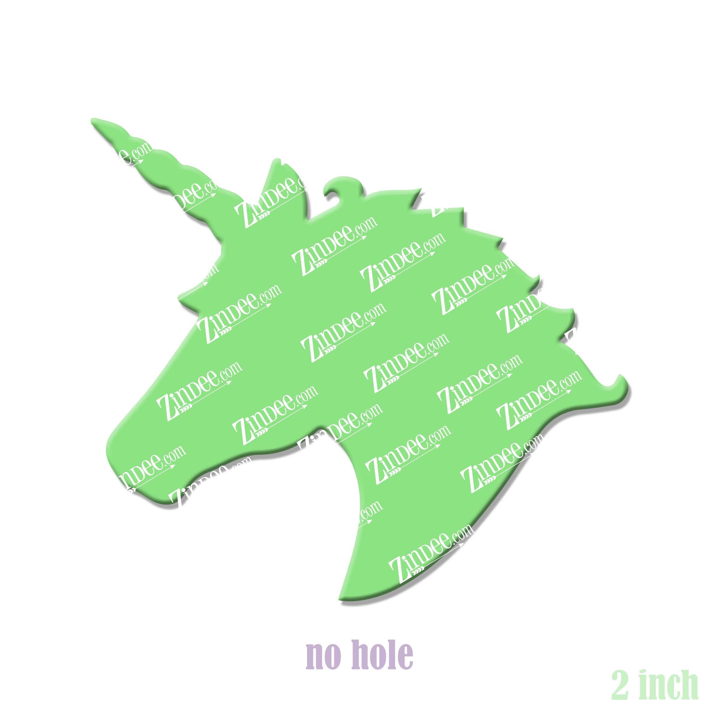 Alternative view of Unicorn Head Acrylic Blank- Sticker- UV DTF (2 inch) NO HOLE