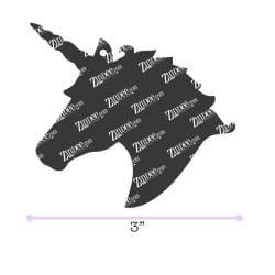 Unicorn Head – Acrylic Keychain Blank (3") | Optional Sticker or UV DTF