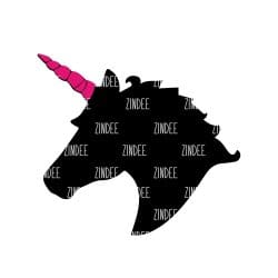 Unicorn Head – Acrylic Badge Reel Blank (2") No Hole | Optional Sticker or UV DTF