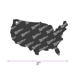 Alternative view of United States – Acrylic Keychain Blank (3") | Optional Sticker or UV DTF