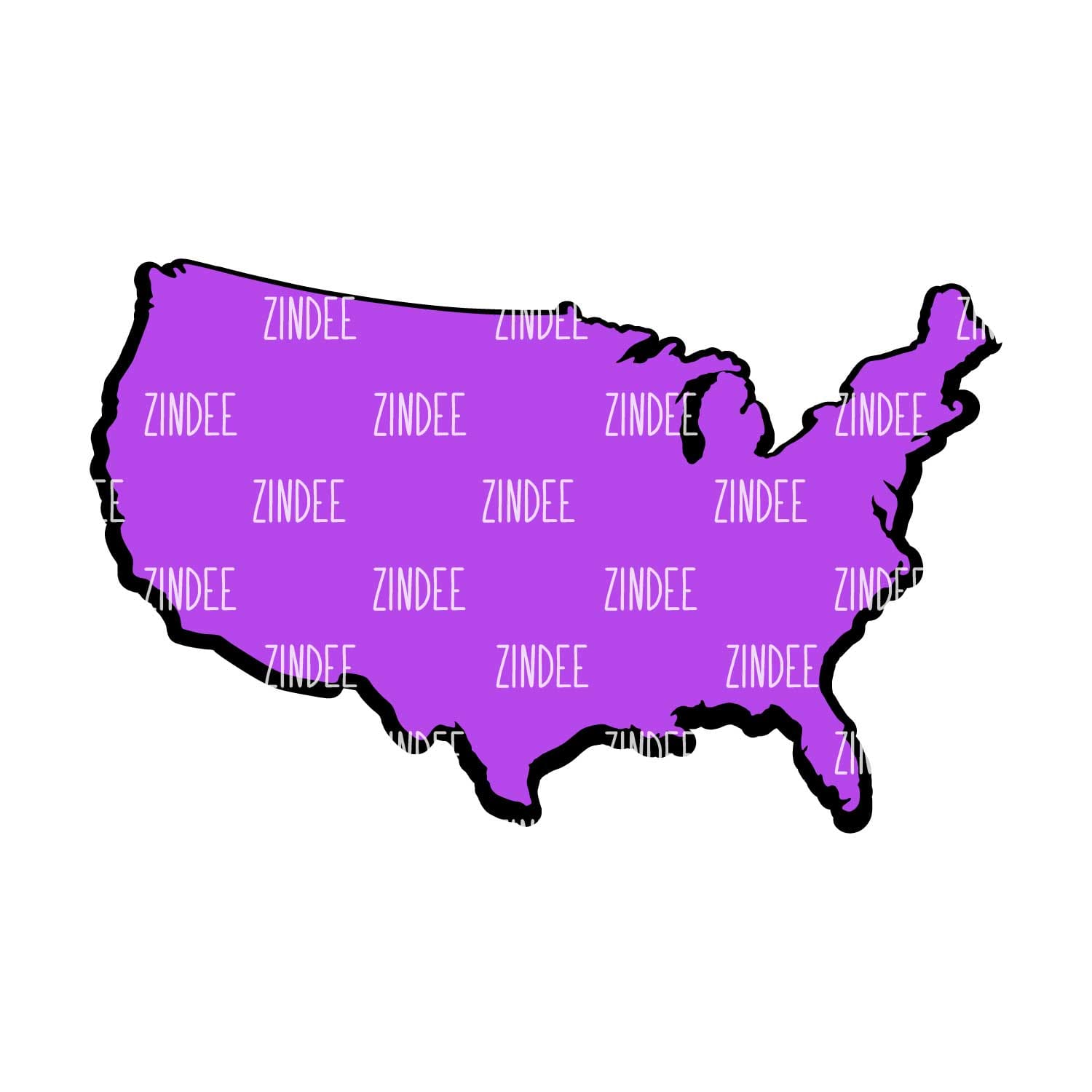 United States Acrylic Blank- Sticker- UV DTF (3 inch)