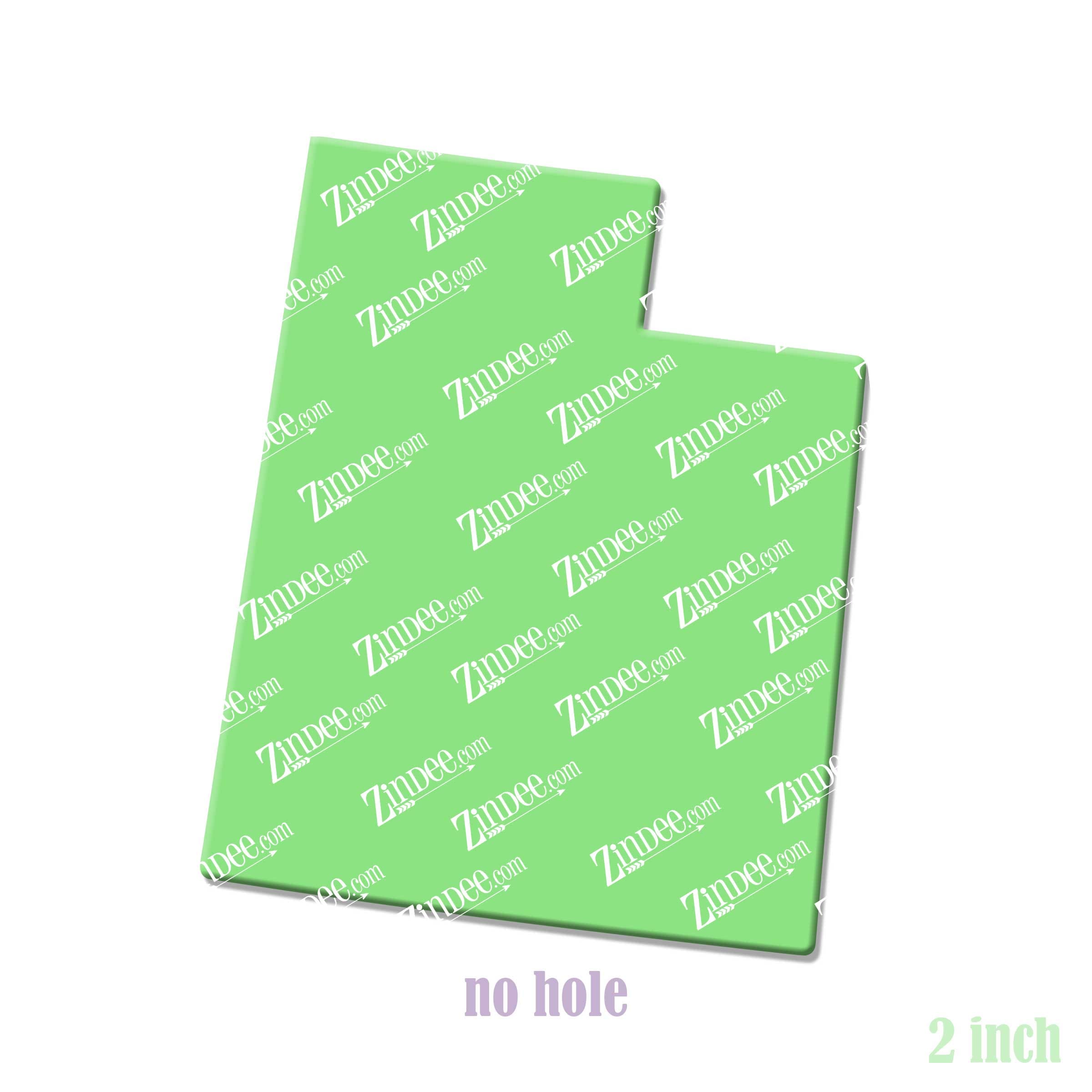 Alternative view of Utah Acrylic Blank- Sticker- UV DTF (2 inch) NO HOLE