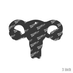 Alternative view of Uterus – Acrylic Keychain Blank (3") | Optional Sticker or UV DTF