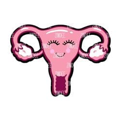 Uterus – Acrylic Badge Reel Blank (2") No Hole | Optional Sticker or UV DTF