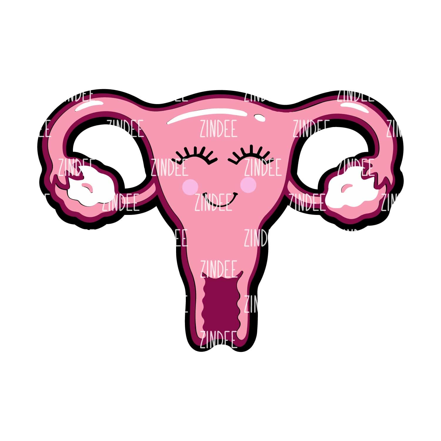 Uterus Acrylic Blank- Sticker- UV DTF (2 inch) NO HOLE