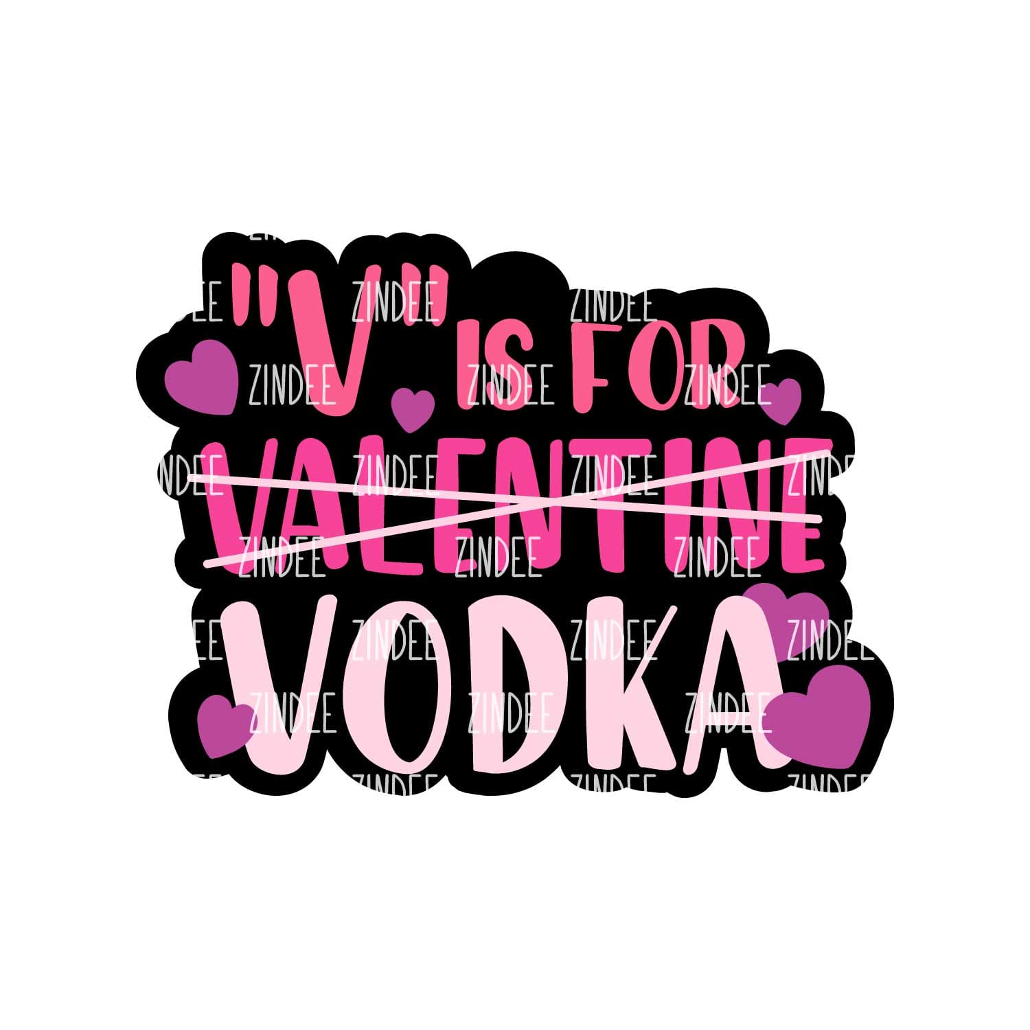 V is for Vodka Acrylic Blank- Sticker- UV DTF (1.5 inch)